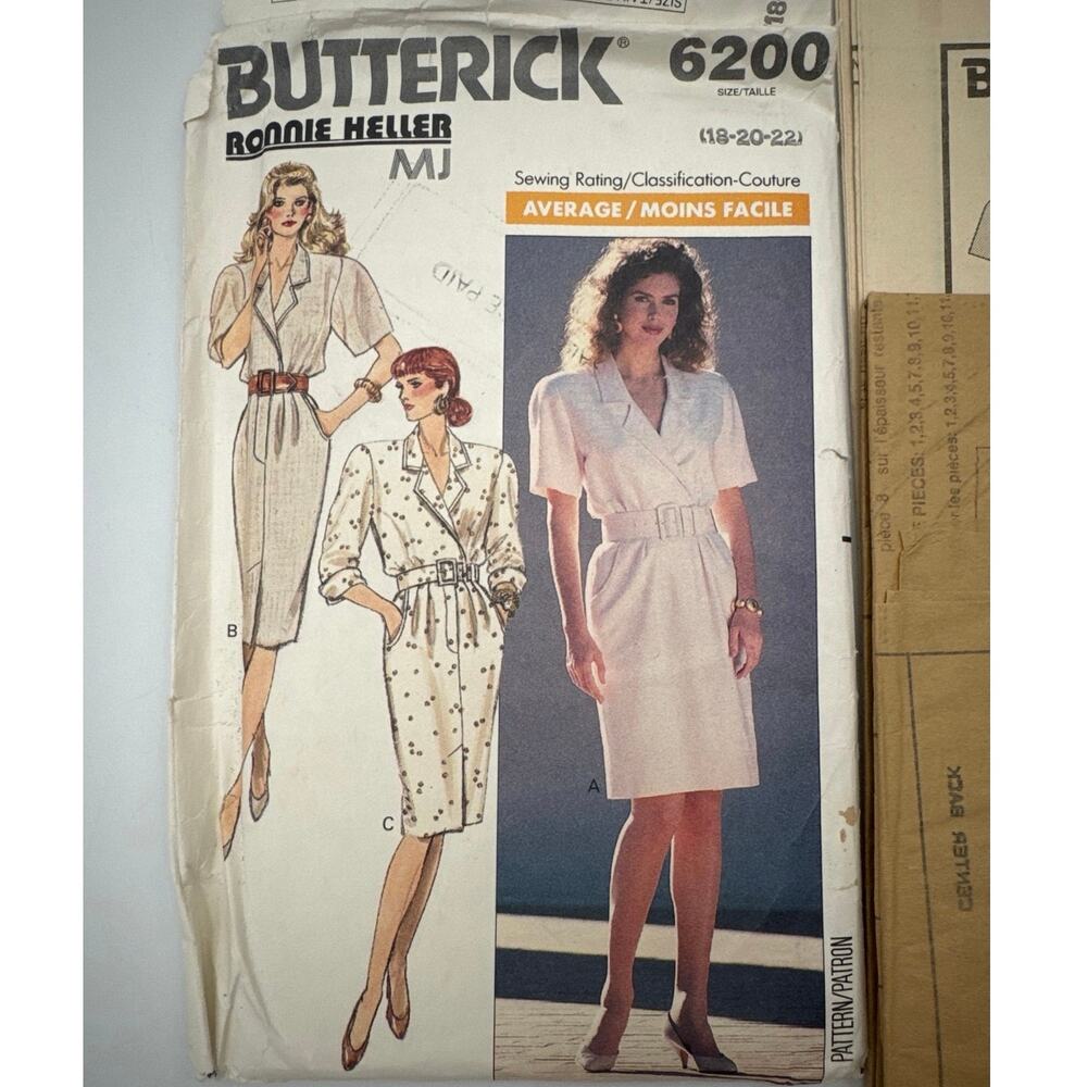 Butterick 6200 Bonnie Heller 18-20-22 Uncut Sewing Dress Pattern